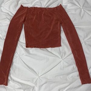 Crop long sleeve shirt